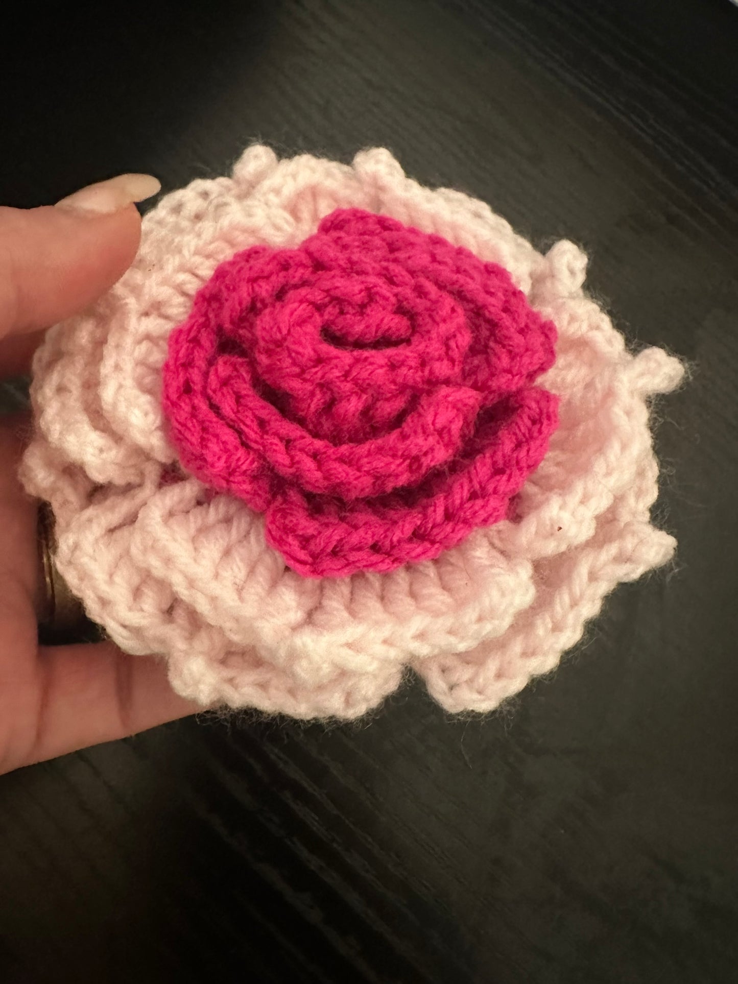 Handmade Crochet Keychain — Rose or Bow