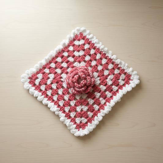 Crochet Baby Blankie - Flat Lay