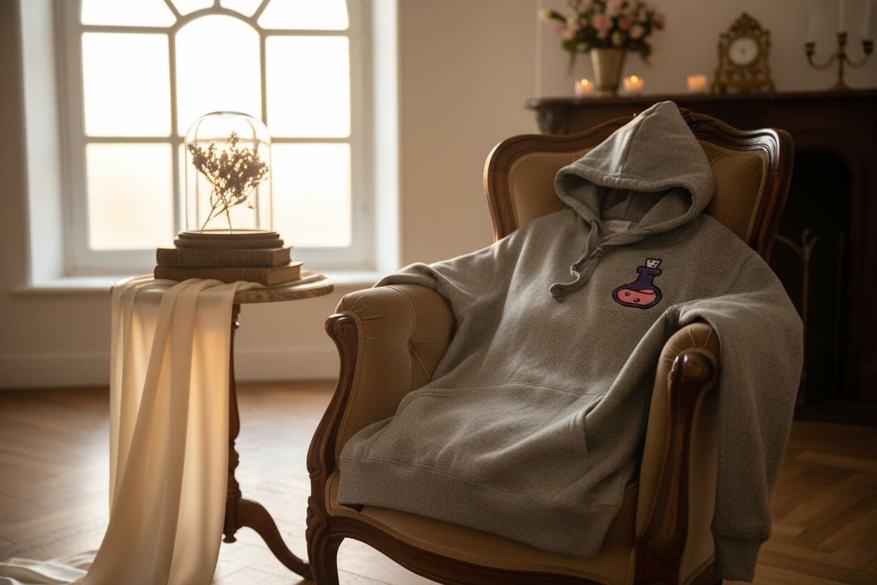 Embroidered sweater in elegant setting